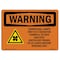 Signmission OSHA WARNING Sign, Germicidal Lamps Emit UV-C Radiation, 10in X 7in Decal, 10" W, 7" H, Landscape OS-WS-D-710-L-12163 - alternate 1
